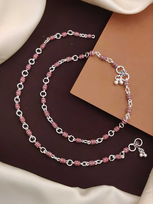 Women's Silver Plated Anklets