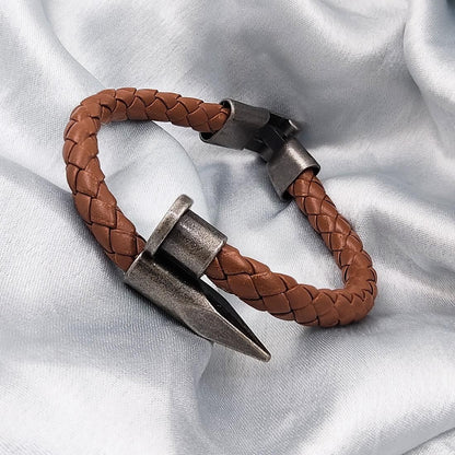 Prosperveil Braided Leather Unisex Bracelet