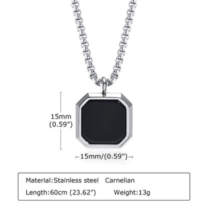 Pentagon Shape Silver Chain With Pendant