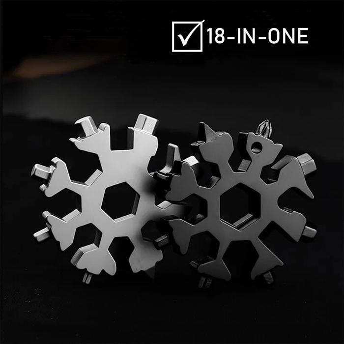 Multi Purpose Snowflake Shape Keychain