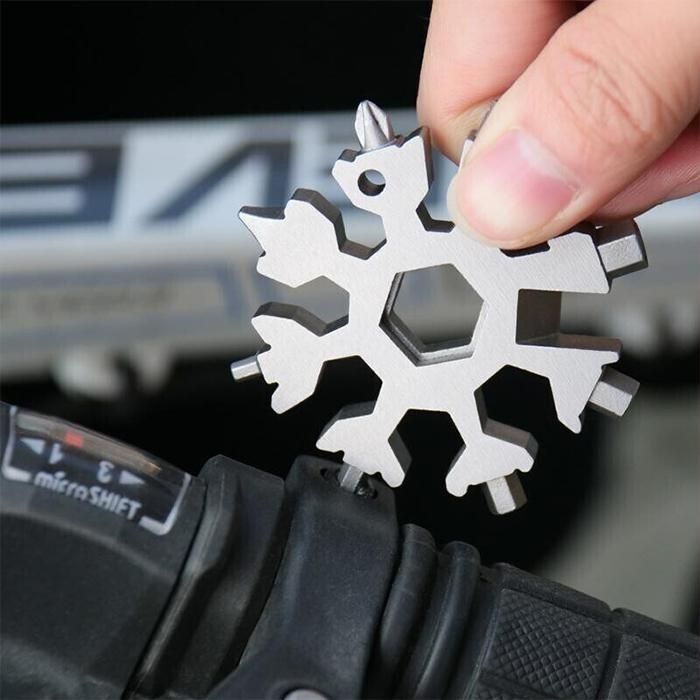 Multi Purpose Snowflake Shape Keychain