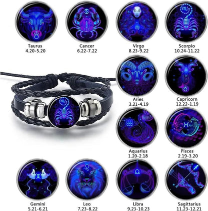 Zodiac signs spirit bracelet adjustable 12 constellation