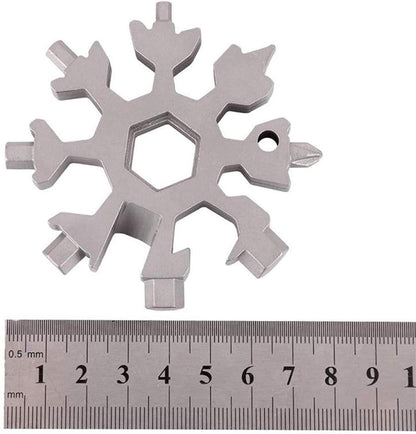 Multi Purpose Snowflake Shape Keychain