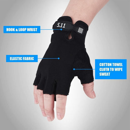 Anti-Slip Breathable Bike Sports Gym & Fitness Gloves��(Black)