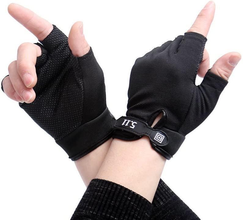 Anti-Slip Breathable Bike Sports Gym & Fitness Gloves��(Black)