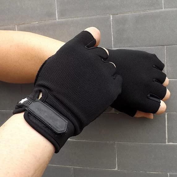 Anti-Slip Breathable Bike Sports Gym & Fitness Gloves��(Black)